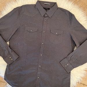 BANANA REPUBLIC "Snap button dress shirt in grey and black"